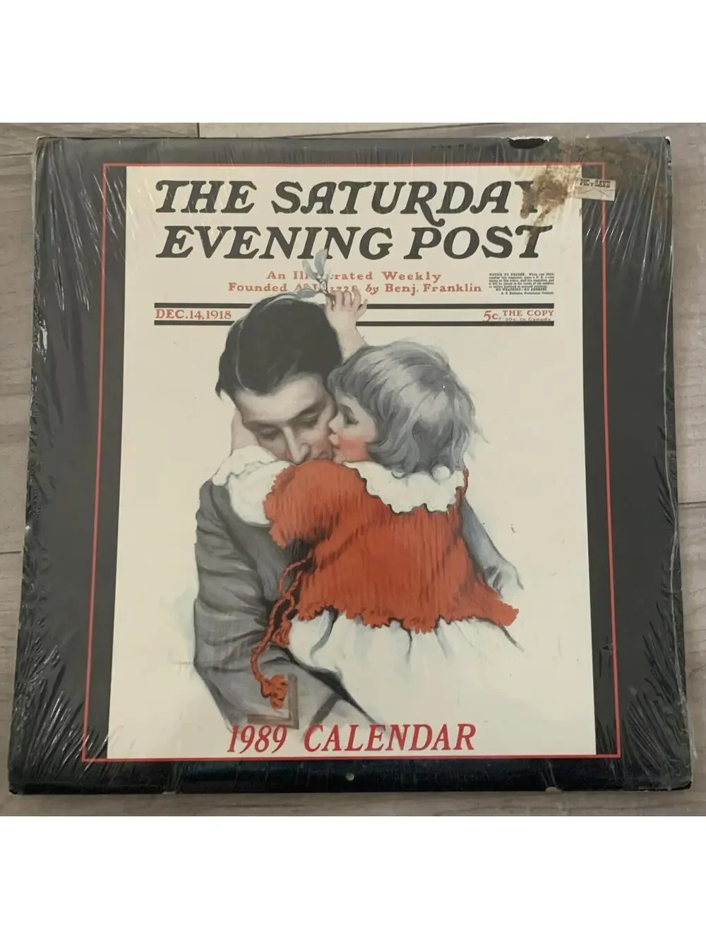 Vintage 1989 SATURDAY EVENING POST Calendar New Sealed But Please See Photos